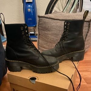 Broken in Dr. Martens Shriver Hi. Size 5.